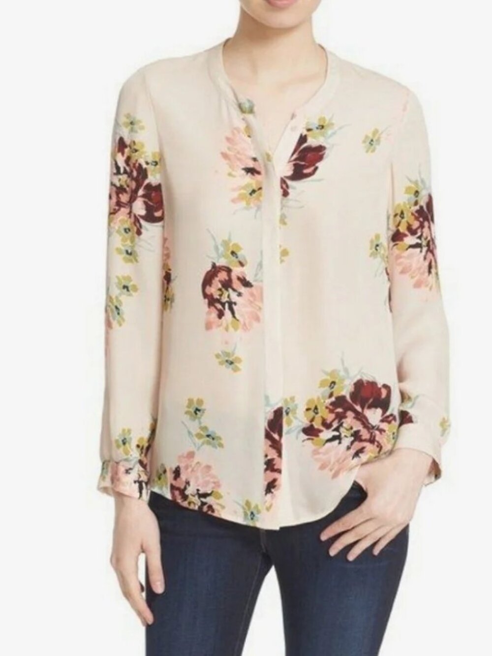 JOIE FLORAL SILK BLOUSE